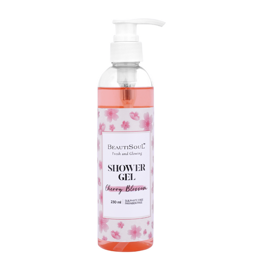 Beautisoul Cherry Blossom Shower Gel | Paraben and Sulfate Free Shower Gel with Natural Extracts for All Day Hydration - 230 ml