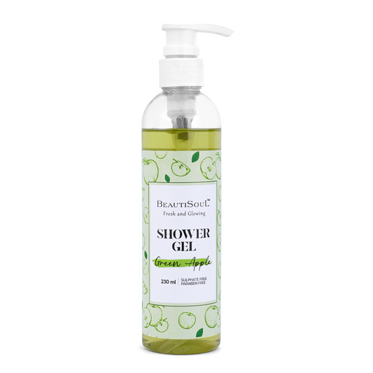 Beautisoul Green Apple Shower Gel | Paraben Free and Sulphate Free Body Wash infused with irresistibly fresh green apple extracts - 230 ml