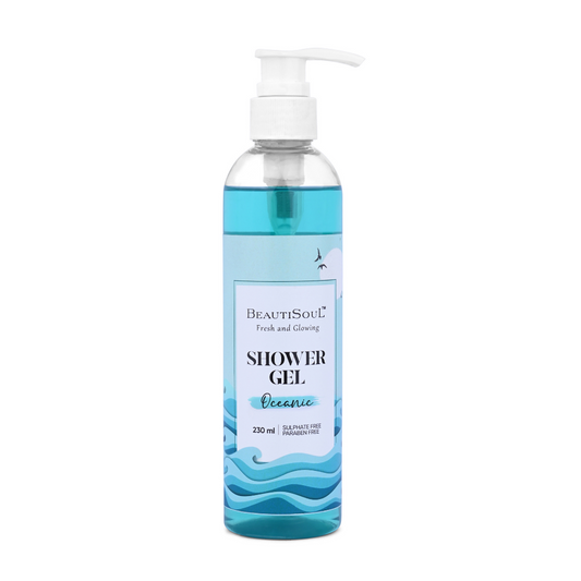 Beautisoul Oceanic Shower Gel | Cool Body wash for Men for Summer | Paraben and Sulfate free formula for daily use - 230 ml